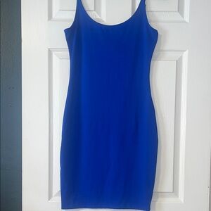 Blue Sleeveless Bodycon Dress